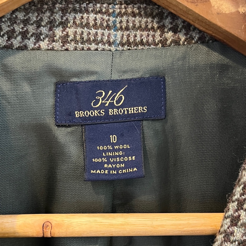 Brooks Brothers Plaid Blazer dark academia vibes - Picture 3 of 6